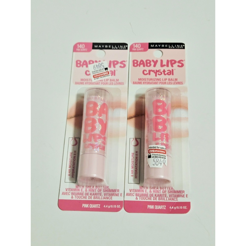 Maybelline Baby Lips Crystal Pink Quartz Moisturizing Lip Balm Set Of 2